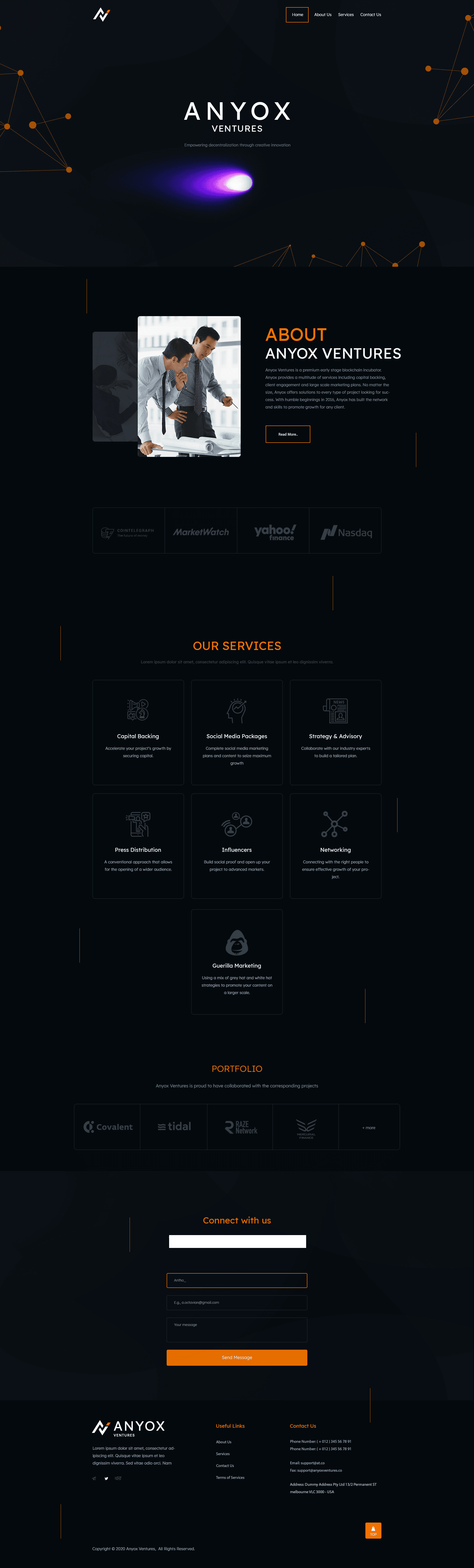 Anyox Ventures - Website