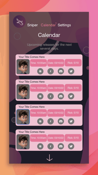 NFT Sniper - UI Overview