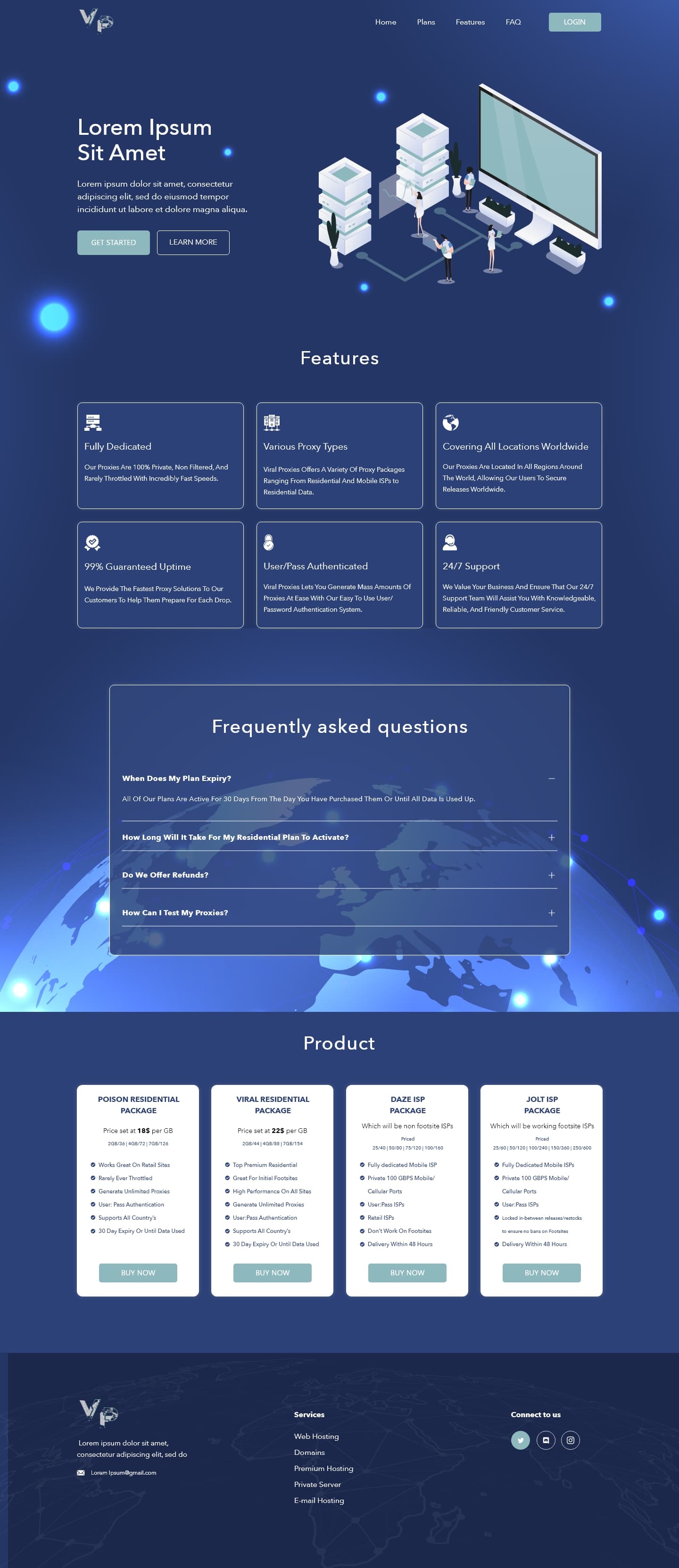 Viral Proxies - Landing Page
