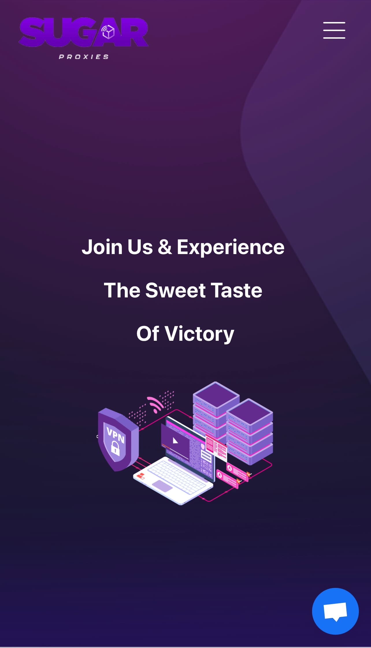 Sugar Proxies - Mobile Landing Hero
