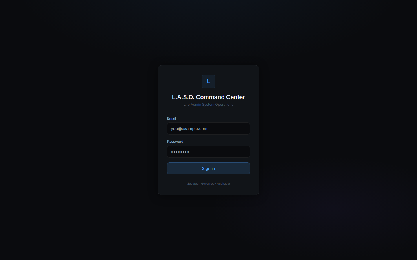 L.A.S.O. — Life Admin System